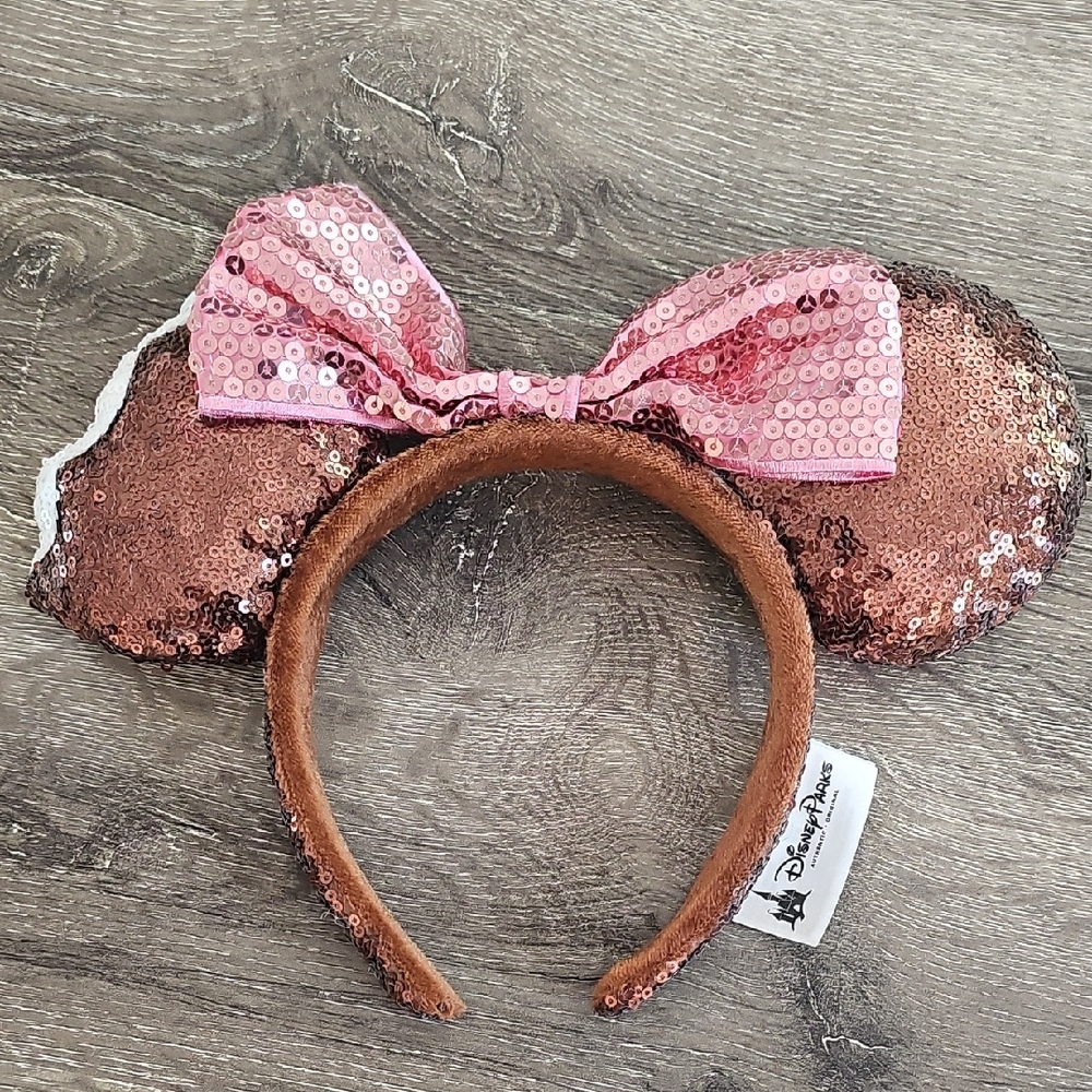 Disney Brown Sequin Mouse Ears Headband